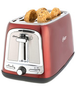 Oster - Long Slot Four Slice Toaster, 1500W, Red - £60.21 GBP
