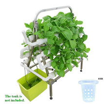 Double Side Ladder SS Holder Hydroponic 88 Sites Grow Kit Garden Growing System - £159.43 GBP