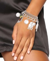 4 Layer Silver 5 different  Elephant African Women Charm Chain Fashion Bracelet - £39.40 GBP