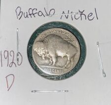 Authentic 1920-D Buffalo Nickel | Denver Mint Vintage US Five Cent Coin - $18.00