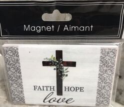New-Refrgerator Ceramic Magnet-“Faith/Hope/Love”. ShipN24Hours - $322.09 MXN