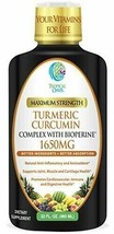 Liquid Turmeric Curcumin w/Bioperine 1650mg Maximum Strength | Highest Potenc... - £33.61 GBP