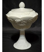 Vintage INDIANA GLASS COLONY 10.25&quot; Wedding Bowl HARVEST MILK Compote Wi... - $19.78