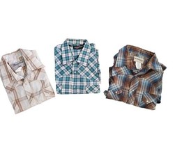 Western Button Down Shirts Size XL Pearl Snaps Wrancher Lifetrends Rustler Lot - £31.61 GBP