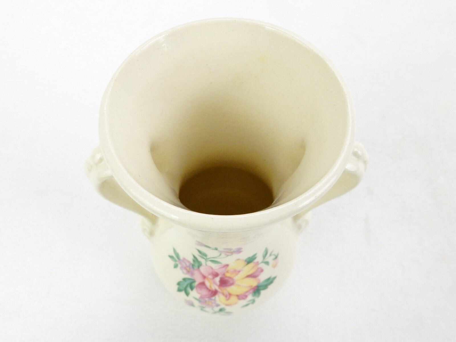 Vintage Royal Copley Urn Vase, Twin Beaded Handles, Wildflower Pattern, 6.25" Item image 4