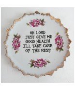 Vintage Bradley Oh Lord Just Give Me Good Health 7&quot; Decorative Plate Jap... - €14,74 EUR