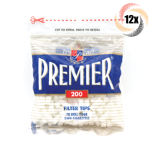 12x Bags Premier Filter Tips 18MM | 200 Tips Per Bag | + 2 Free Rolling Tubes - £21.33 GBP