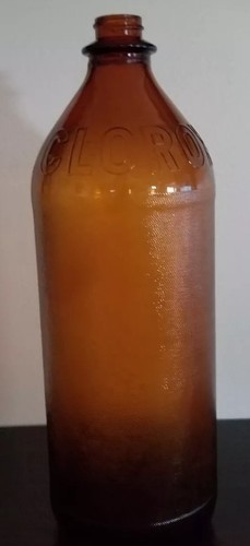 Vintage Amber/Brown Clorox Glass ~ 32 oz/Quart ~ Embossed Bottle ~Collectible ~4 Item image 2