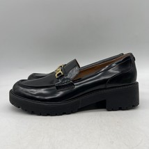 Sam Edelman Womens Black Slip On Leather Round Toe Loafer Shoes Size 10.5 - £31.53 GBP