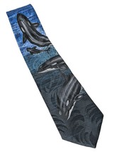 Animal Tracks Orca Killer Whale Marine Sea Ocean Novelty Polyester Necktie - £16.34 GBP