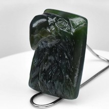 Jade from Canada. Nephrite. 28ct. Hand Carved Hawk. 22.7x16x13.6mm - £94.42 GBP