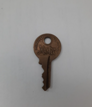 Vintage Old Original Script Master Lock Co Brass Key #3840 - £11.92 GBP