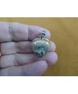 (j-hea-1) Tan Picture Jaspe gemstone heart shaped Pendant I love hearts ... - $261.37 MXN