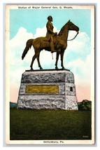 General Meade Statue Gettysburg Pennsylvania PA UNP WB Postcard P23 - £2.28 GBP