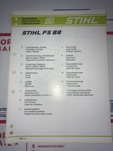 FS88 FS 88 Genuine Stihl BrushCutter Brush Cutter Trimmer Parts List Manual - $12.89