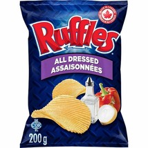 2PK Ruffles All Dressed Potato Chips 200gm/ea MADE IN CANADA - $16.50