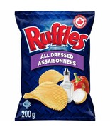 2PK Ruffles All Dressed Potato Chips 200gm/ea MADE IN CANADA - $309.30 MXN