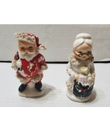 Vintage Inarco Spaghetti Santa and Mrs Claus Salt and Pepper Shakers Sto... - £18.46 GBP