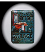 Hot Rod Garage Metal Switch Plate Cars Hot Rods - £7.44 GBP