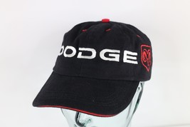 Vintage 90s NASCAR Spell Out Dodge Car Racing Strapback Hat Cap Black Co... - $69.25