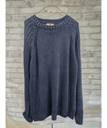 Woolrich Men&#39;s Heathered Dark Navy Blue Cotton Blen Size XL Pullover Swe... - $45.26 CAD