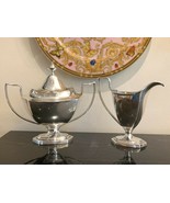 Antique Smith Patterson &amp; Co Sterling Silver Creamer &amp; Sugar Bowl 536 Grams - £466.31 GBP