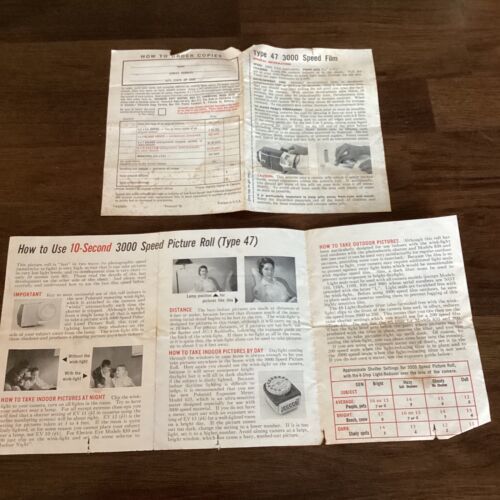 polaroid  speedliner camera paperwork 95B For 3000 Speed Picture Roll ty... - $4.95