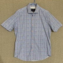Robert Graham Modern Americana Button Short Sleeve Shirt XL Tailored Fit... - $37.39