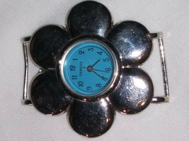 LADIES GENEVA BLUE FLOWER FACE OF WATCH JAPAN MOVT NO BAND - $90.83 CAD