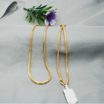 Pure Gold Necklace Chain in 22k Yellow Gold, Handmade Chain Jewelry, Snake Style - £2,133.36 GBP