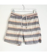 Isla Sola Cotton On Men’s Gray Cream Striped Board Shorts Swim Trunks Co... - $265.90 MXN