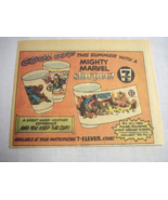 1977 Color Ad Mighty Marvel Slurpee at 7 Eleven Spider-Man, Fantastic Four - £6.29 GBP