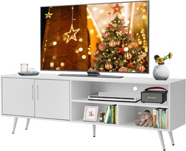 The Panana Tv Stand, Entertainment Center With Storage Cabinet And Open Shelf - £117.44 GBP