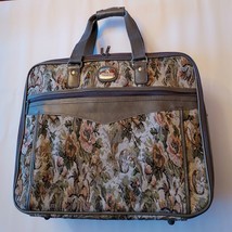 Jordache Carry On Luggage Tote Bag Floral Flower Tapestry Overnight Weekend - £28.47 GBP