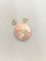 1 ( tiny ) 18k gold spring round clasp lock small size 4 mm ( OPEN JUMP ... - $12.86