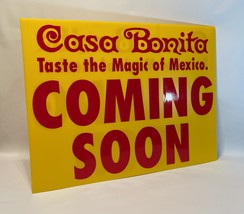 Vintage Casa Bonita “Coming Soon” Yard Sign - Mid 2000s - Tulsa, Oklahoma - £19.13 GBP