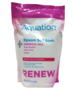 ( 3 ) AQUATION RENEW EPSOM SALT SOAK WHITE TEA &amp; JUNIPER w/ Shea &amp; Aloe ... - £38.87 GBP