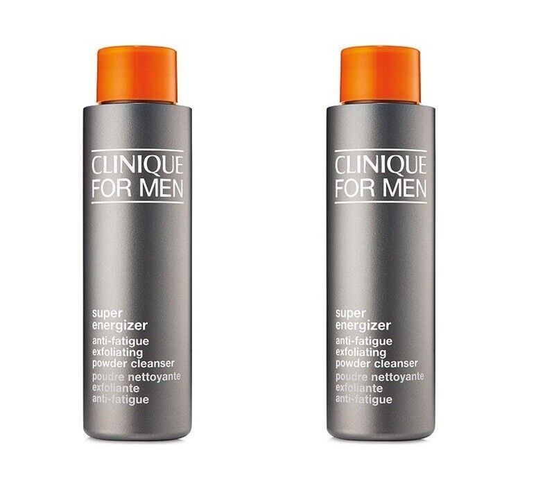 2 X Clinique Men Super Energizer Anti-Fatigue Exfoliating Powder Cleanser NEW - $40.50