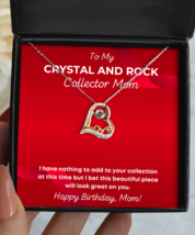 Crystal And Rock Collector Mom Necklace Birthday Gifts - Love Pendant Jewelry  - £39.92 GBP
