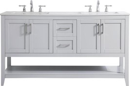 Bathroom Vanity Sink Traditional Antique Double Brushed Nickel Gray Silver - £1,829.72 GBP