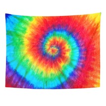 Tapestry Colorful Rainbow Spiral Tie Dye Pattern Color Dyed Batik Home Decor Wal - £23.97 GBP