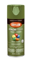 Krylon COLORmaxx Spray Paint + Primer, Gloss Seaweed, 12 Oz., Indoor and... - $13.95