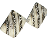 Vintage Sterling Silver Artisan Clip-On Earrings, Mexico - $64.55 CAD