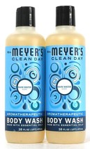 2 Count Mrs Meyer's Clean Day 16 Oz Rain Water Scent Aromatherapeutic Body Wash