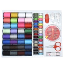 Sewing Kit With 100 Basic Sewing Accessories, 64 Spools Of Thread Mini Sewing Ki - £13.61 GBP