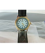 FOSSIL MENS WATCH STAR MASTER LU-2558 BLACK LEATHER BAND GREEN FACE LotD - $50.56 CAD