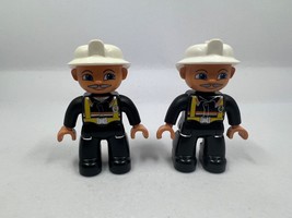 Lego Duplo - Lot Of (2) Different Male Firefighter Fire Figures Fireman ... - £11.59 GBP