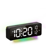 LED Digital Alarm Watch Night Light Electronic Date Time Bedroom Living ... - €36,34 EUR