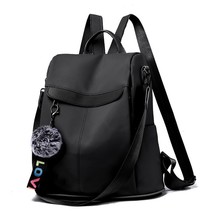 Waterproof Casual Women Backpack Purse Anti-theft Rucksack Mochila Hairball Ligh - $26.92