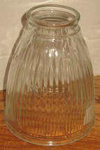 Vintage Reeded Clear Glass Table Pendant Chandelier Lamp Light Shade - $18.81